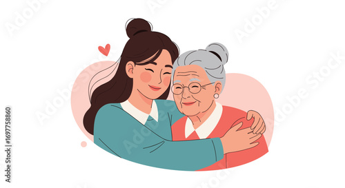 Elderly caregiving and family love a cherished bond of care and affection