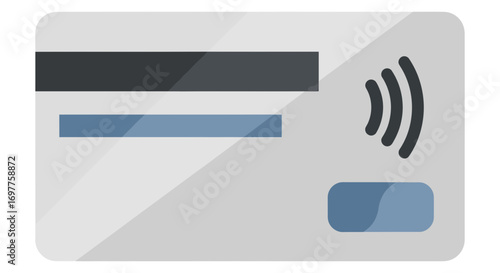 Contactless payment credit card with nfc chip for secure financial transactions and easy shopping convenience