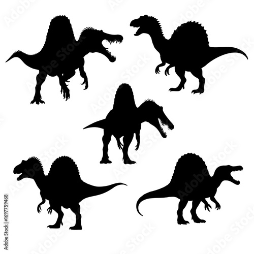 Silhouette of Spinosaurus Dinosaur