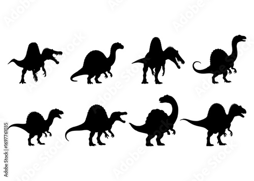 Silhouette of Spinosaurus Dinosaur