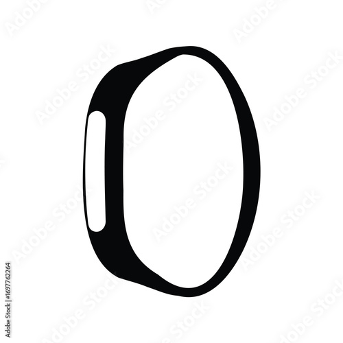 Sleek fitness tracker band modern technology wearable health monitoring device accessory