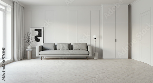 Wallpaper Mural Minimalist living room interior with light furniture Torontodigital.ca