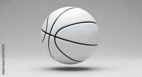 Floating Blank White Basketball Mockup