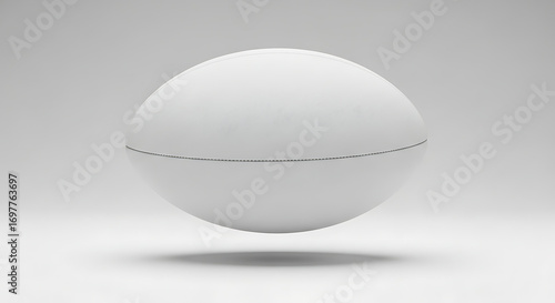 Floating Blank White Rugby Ball Mockup