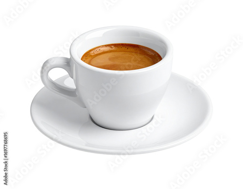 Elegant Ceramic Espresso Cup on White Background