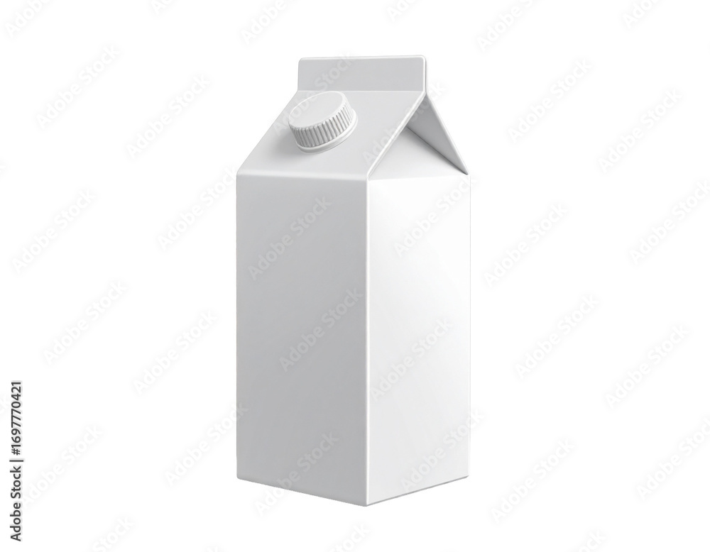 Blank Milk Carton on White Background Blank Milk Carton on White Background