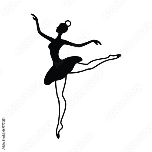Elegant ballerina in a graceful dancing pose with artistic flair