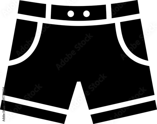 Simple icon of stylish shorts for summer wear