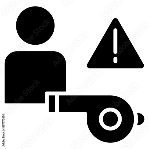 Whistleblower Icon Element For Design