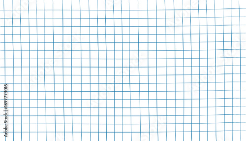 Graph crayon hand drawn textured square grid blue for note, geometric line texture. Crayon or pencil stripes, dots for bullet journal pages.