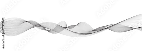 minimalist abstract background featuring wavy gray lines on a white backdrop creating a smooth and elegant pattern design for modern and creative wavey. Wavy line with flowing curves. Seamless pattern