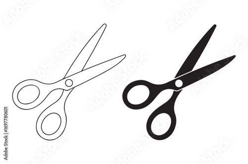 scissors icon vector, scissor silhouette vector, scissors line art
