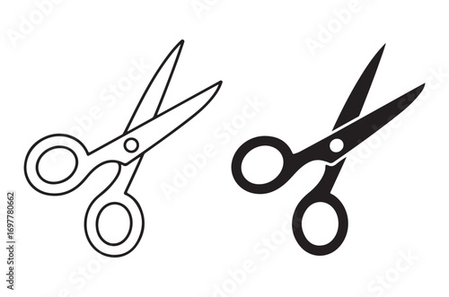 scissors icon vector, scissor silhouette vector, scissors line art
