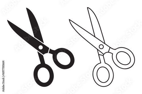 scissors icon vector, scissor silhouette vector, scissors line art
