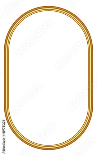Oriental islamic golden gate frame, arabic window arch and mosque silhouette
