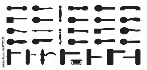 Door Handle Set vector illustration