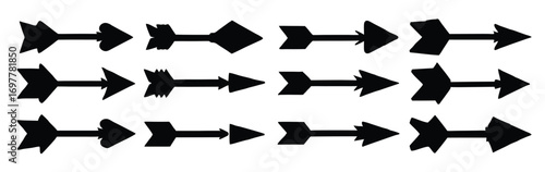 arrows set isolated on white background for graphic design vector illustration