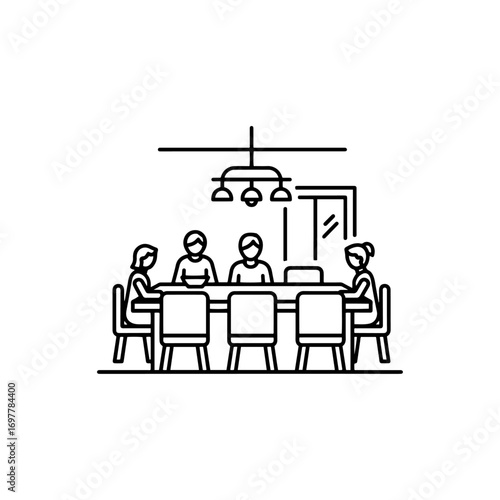 Dining hall icon flat vector design.