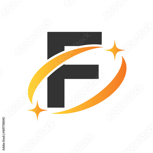 Letter F logo, F logo, AI logo set, modern and minimal design, tech-inspired, colorful icons and symbols, suitable for artificial intelligence, innovation, branding, startups, and digital identity.