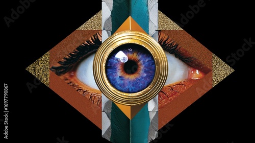Golden Iris Totem — Geometric Third-Eye Emblem