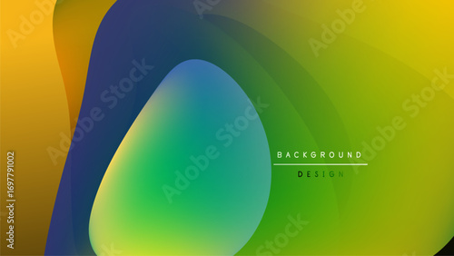 Abstract fluid shapes blend vibrant colors. Gradient transitions create dynamic visual effect. Modern design element for backgrounds.