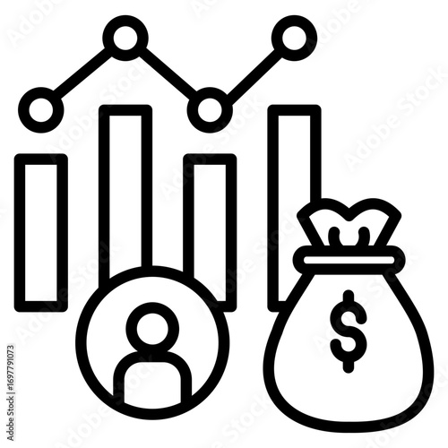Royalty Chart Icon Element For Design