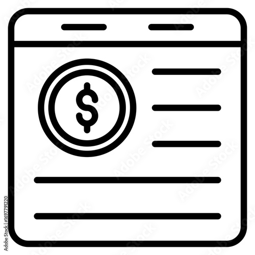 Online Portal Icon Element For Design