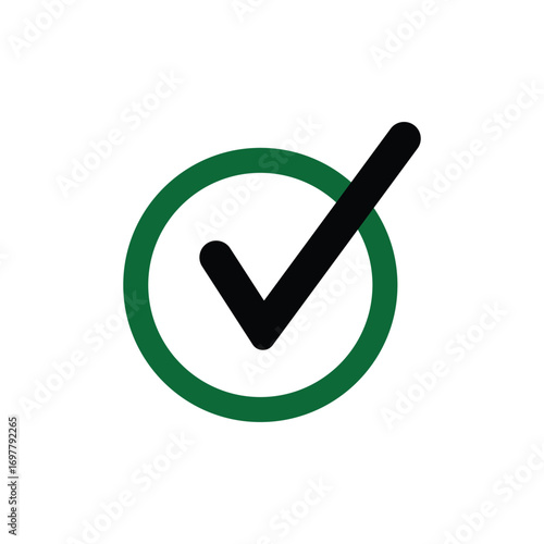 check mark logo  icon illustration flat