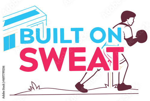 built on sweat t shirt desing