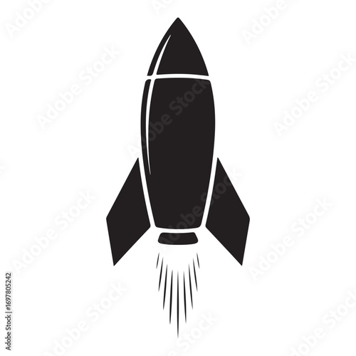 Sleek Minimalist Rocket Ship Icon
