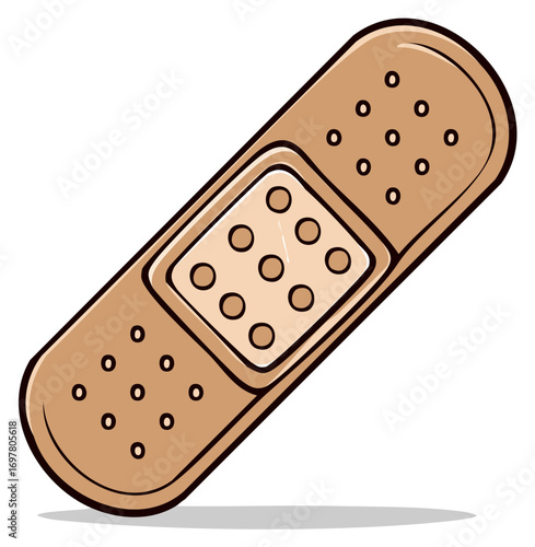 Cartoon Bandage with Adhesive Fabric for First Aid Wound Care and Injury Treatment