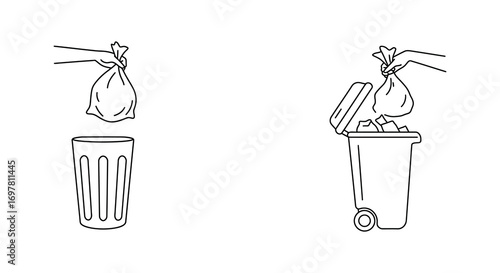 proper disposal methods for waste management shown visually