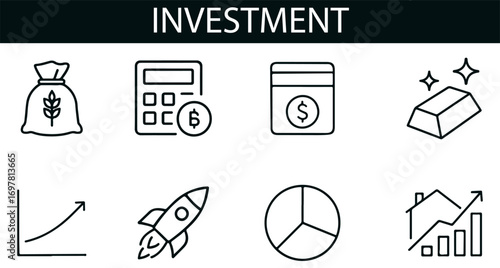 “Investment Icons – Finance, Real Estate, Startup Growth, Budgeting & Wealth Management”