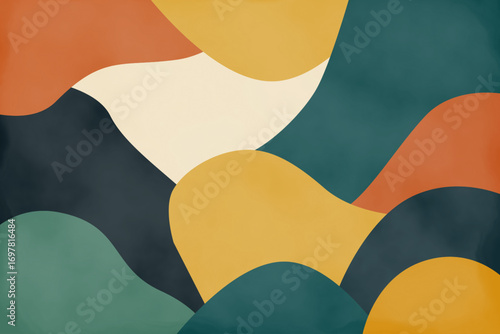 Abstract organic background with soft pastel earth tones.
