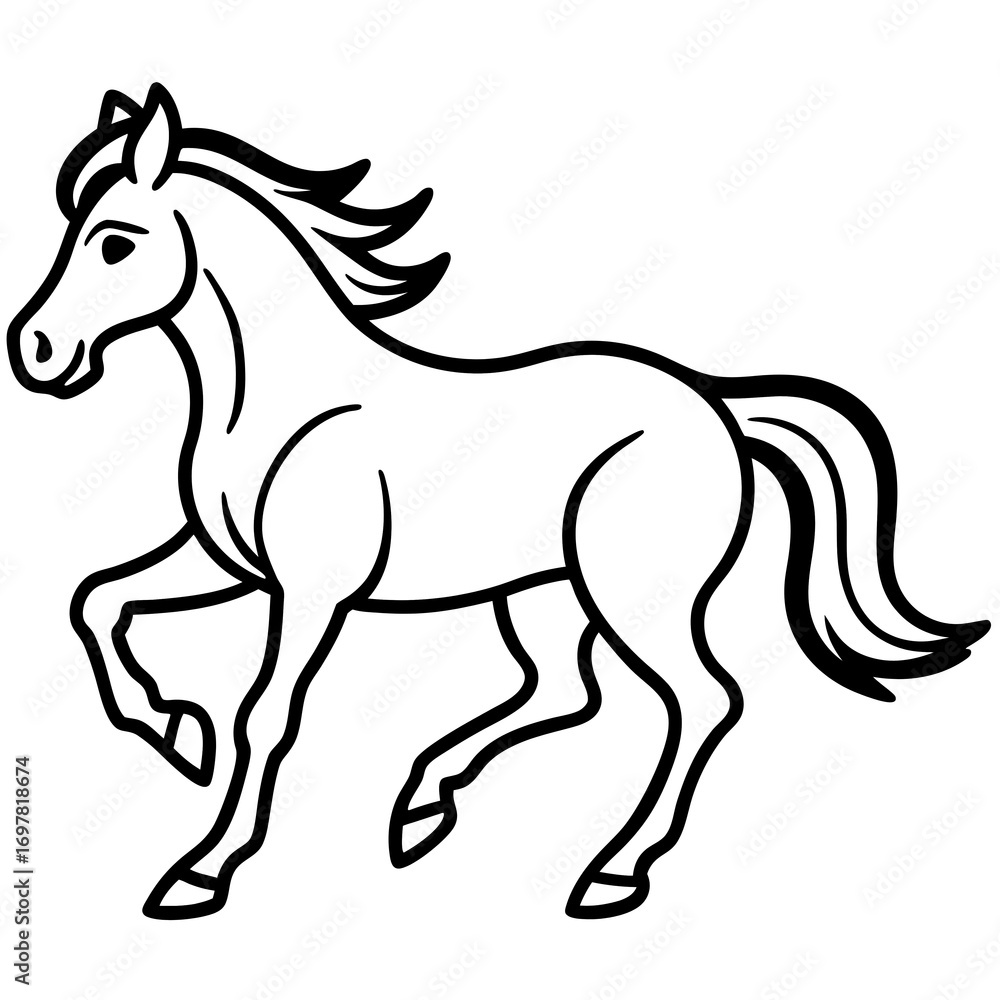 Obraz premium horse silhouette vector