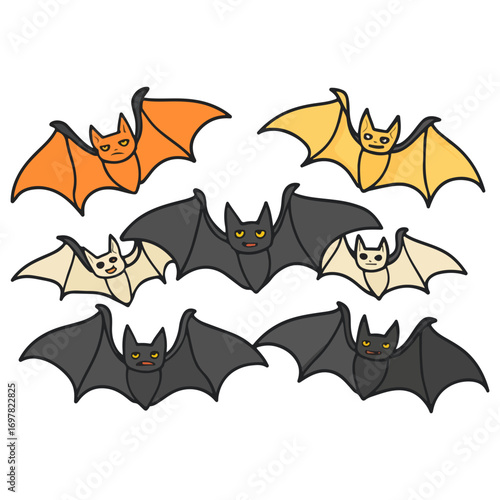 bat, animal, halloween, festival, decoration, vector, transparent background, horror, night, wings, wing, scary, dracula, vampire, dark, bats, a group of bats, icon, october, celebration, autumn