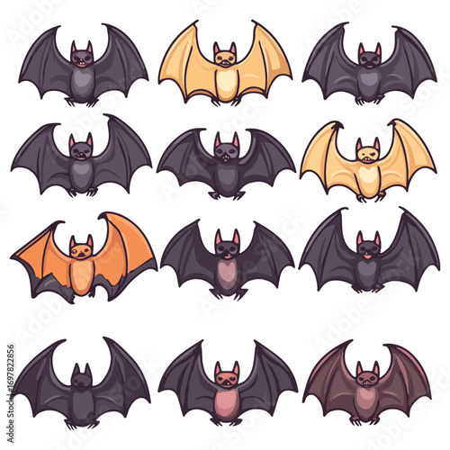 bat, animal, halloween, festival, decoration, vector, transparent background, horror, night, wings, wing, scary, dracula, vampire, dark, bats, a group of bats, icon, october, celebration, autumn