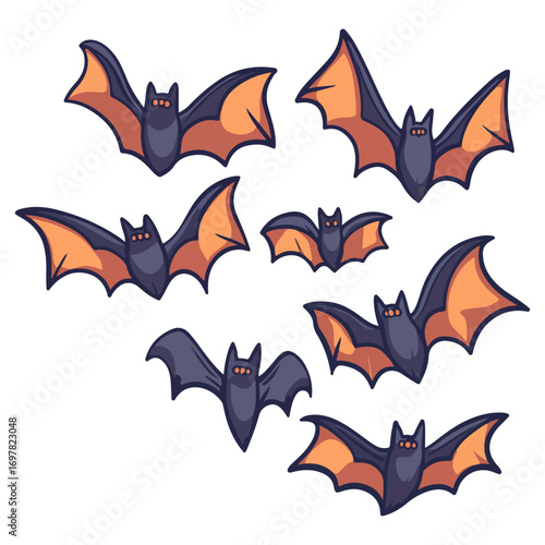 bat, animal, halloween, festival, decoration, vector, transparent background, horror, night, wings, wing, scary, dracula, vampire, dark, bats, a group of bats, icon, october, celebration, autumn