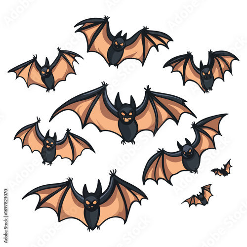 bat, animal, halloween, festival, decoration, vector, transparent background, horror, night, wings, wing, scary, dracula, vampire, dark, bats, a group of bats, icon, october, celebration, autumn