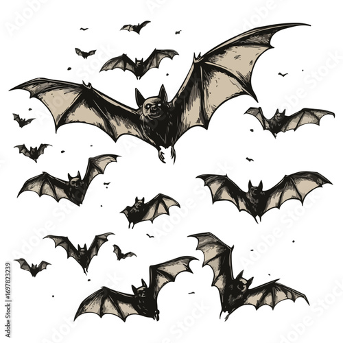 bat, animal, halloween, festival, decoration, vector, transparent background, horror, night, wings, wing, scary, dracula, vampire, dark, bats, a group of bats, icon, october, celebration, autumn