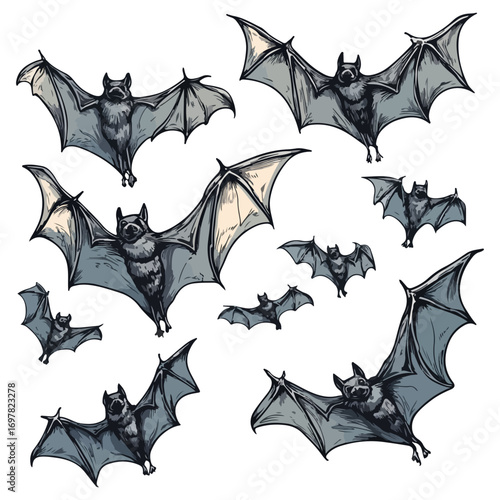 bat, animal, halloween, festival, decoration, vector, transparent background, horror, night, wings, wing, scary, dracula, vampire, dark, bats, a group of bats, icon, october, celebration, autumn