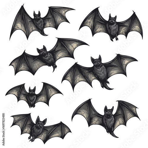 bat, animal, halloween, festival, decoration, vector, transparent background, horror, night, wings, wing, scary, dracula, vampire, dark, bats, a group of bats, icon, october, celebration, autumn