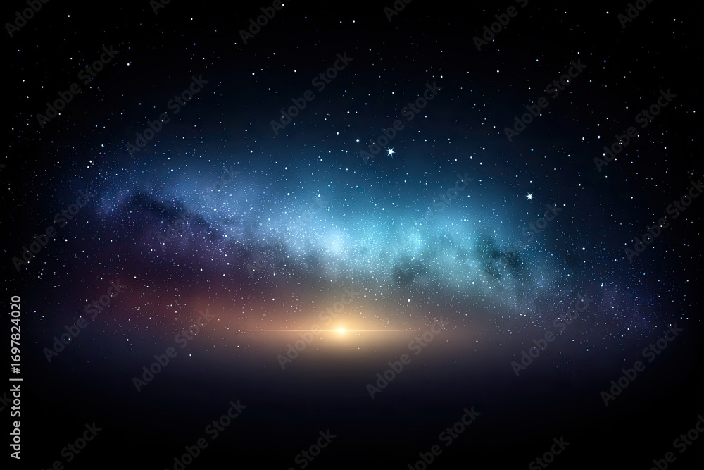 Fototapeta premium Cosmic expanse, Milky Way, celestial glow