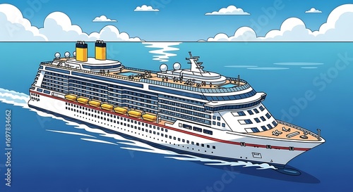 Cruise Ship on the Sea.