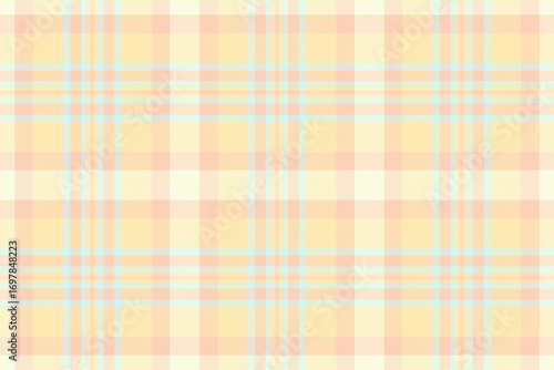 Screen fabric seamless vector, vivid plaid background tartan. Page textile pattern check texture in light and moccasin colors.