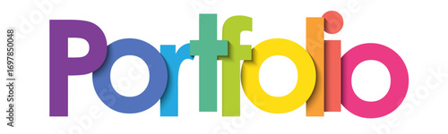 PORTFOLIO colorful vector typography banner