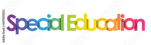 SPECIAL EDUCATION colorful vector typography banner