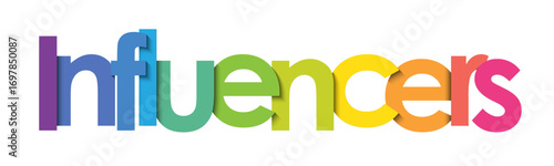 INFLUENCERS colorful vector typography banner