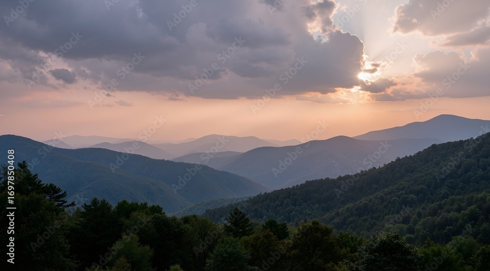 Fototapeta premium sunrise in the mountains
