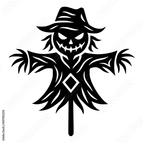 Tribal Style Halloween Scarecrow SVG